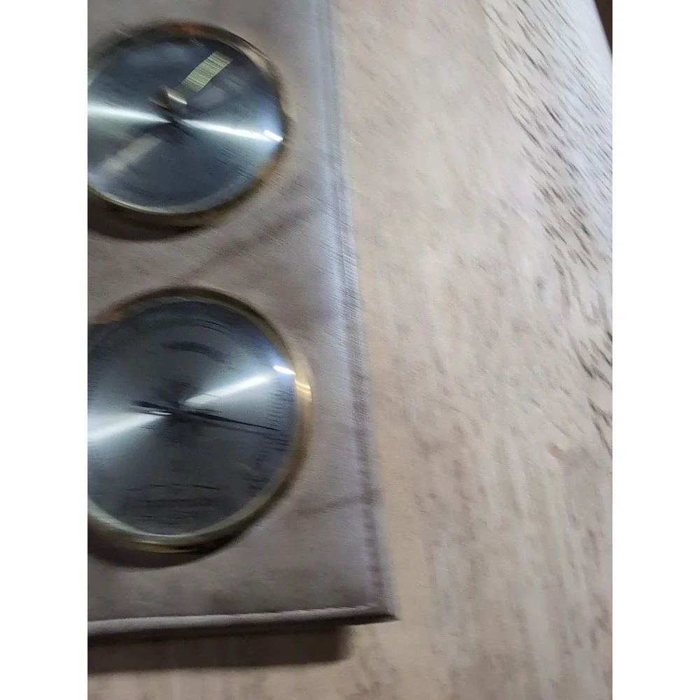 Unique Vintage Leather Encased Weather Center Barometer Thermometer‎ Hygrometer.